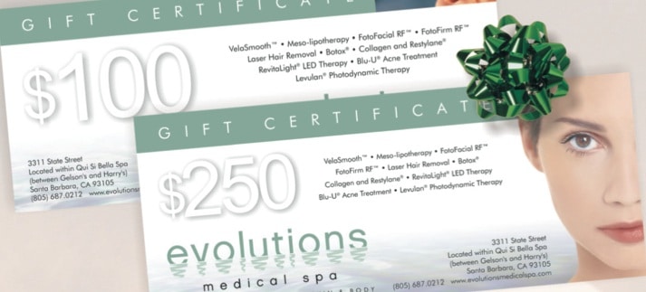Evolutions Holiday Gift Certificates